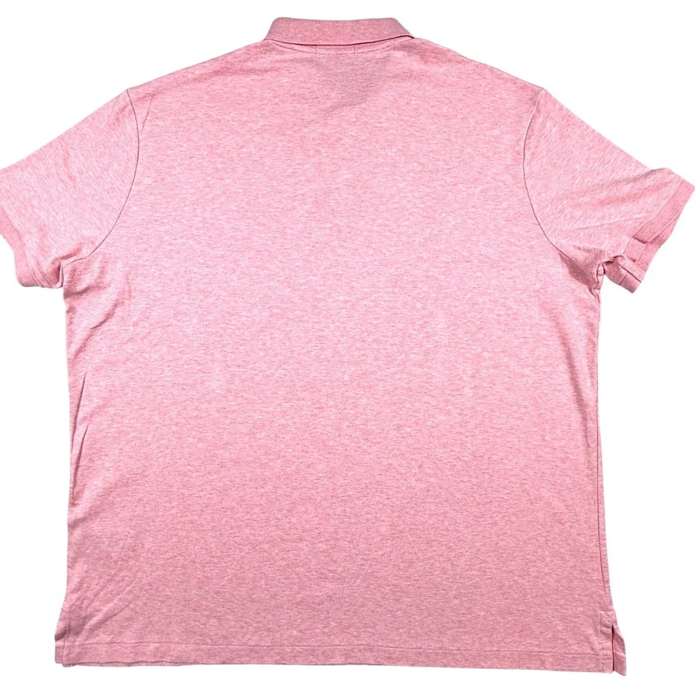 Polo Ralph Lauren Mens XL Classic Fit Pink Heather Short Sleeve Cotton Polo‎